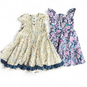 Girls Size 5T Dresses Handmade‎ and Jumping Beans Floral Spring Summer Fall